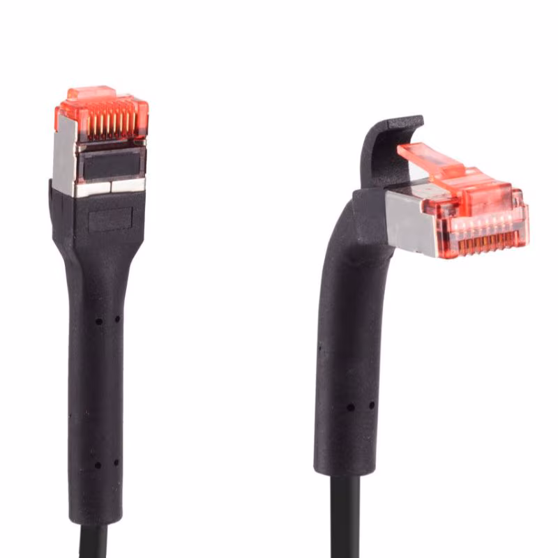 FTP CAT6A 10 Flexline Gigabit Netwerkkabel - CU - Buigbare connector - LSZH - 5 meter - Zwart - Afbeelding 2