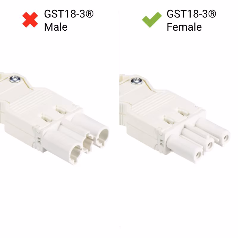 Wieland Aansluitsnoer - GST18-3® (v) naar Open Einde - 3G1,50mm² - 3 meter - Wit - Afbeelding 2