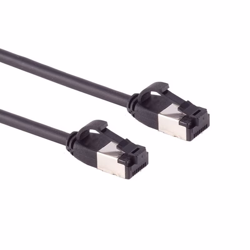 FTP CAT8.1 Slimline 40 Gigabit Netwerkkabel - CU - 5 meter - Zwart
