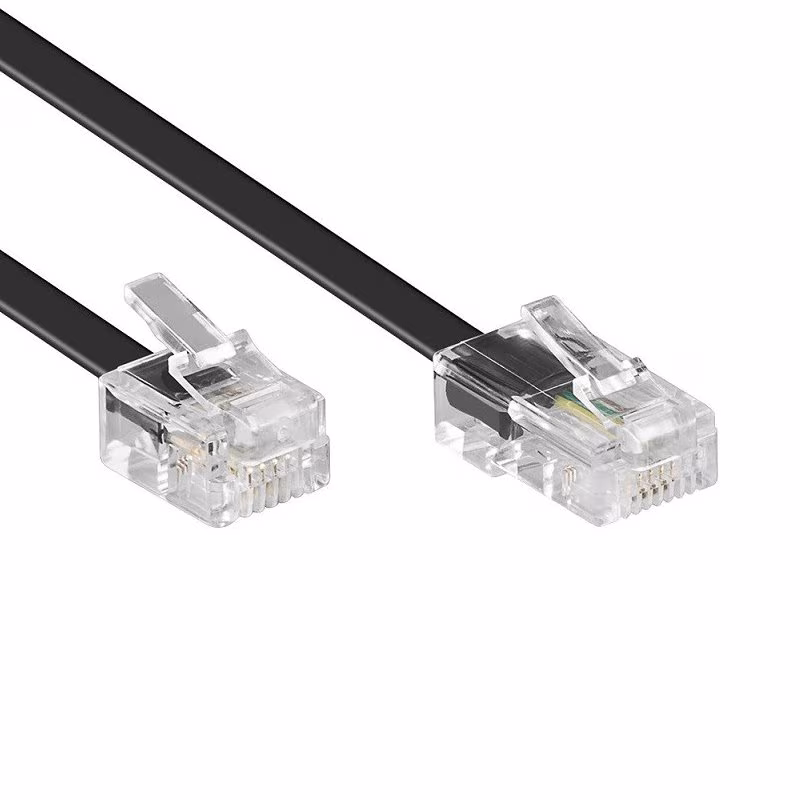 RJ45 naar RJ11 Adapterkabel - 15 meter - Zwart