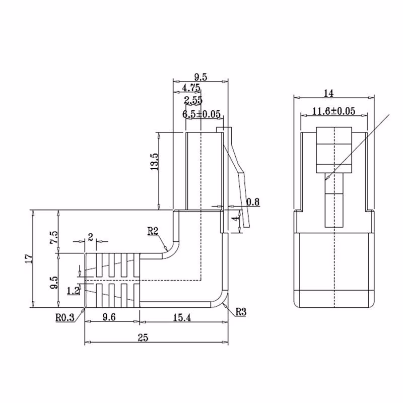 UTP CAT5e Gigabit Netwerkkabel - haaks - CCA - 5 meter - Zwart - Afbeelding 2