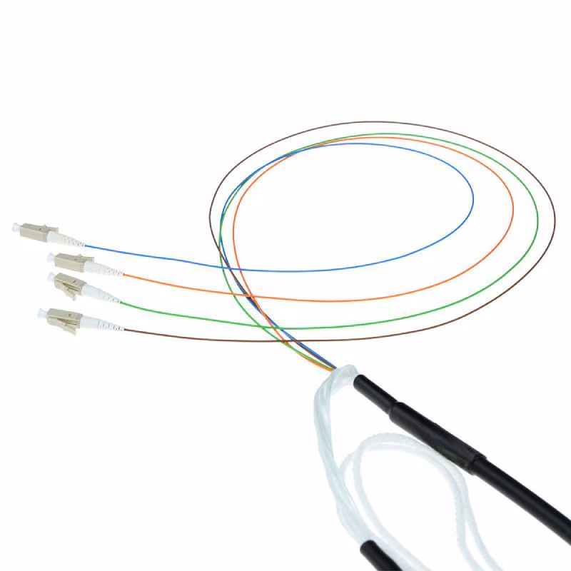 ACT Multimode indoor/outdoor kabel - 50/125 - OM4 - 4-voudig - LC Connectoren - 270 meter - Zwart - Afbeelding 3