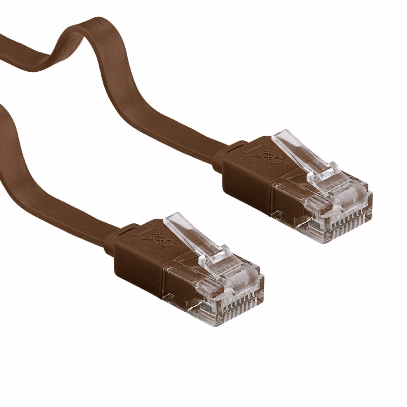 UTP CAT6 Gigabit Netwerkkabel - plat - CU - 1,5 meter - Bruin