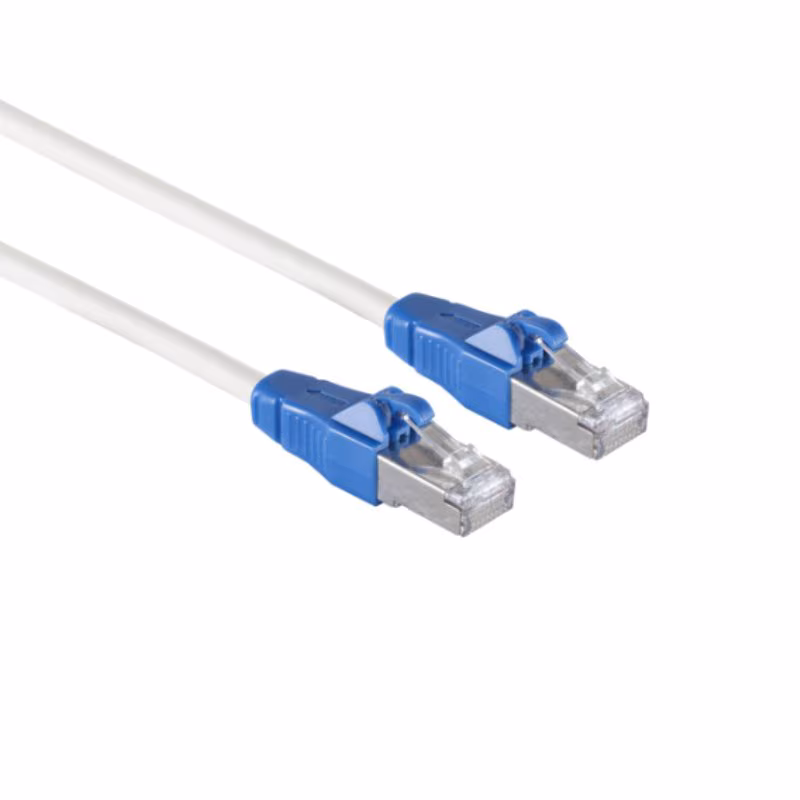 S/FTP CAT6A EasyPull Gigabit Netwerkkabel - CU - 0,5 meter - Wit
