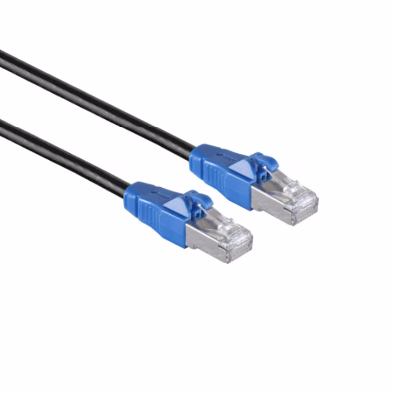 S/FTP CAT6A EasyPull Gigabit Netwerkkabel - CU - 3 meter - Zwart