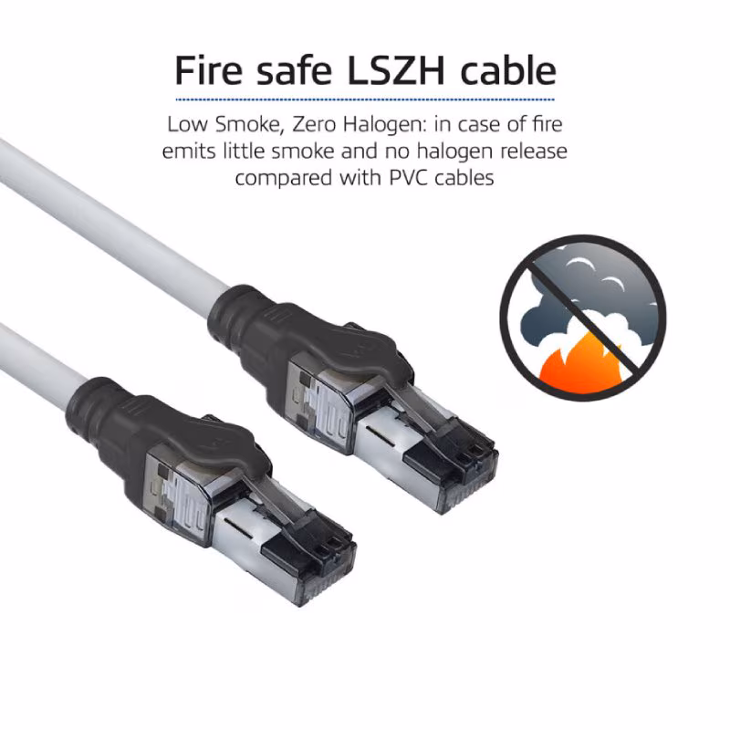 S/FTP CAT6A 10 Gigabit Netwerkkabel - CU - PoE++ 100W - 1,5 meter - Grijs - Afbeelding 4