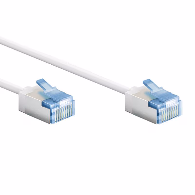FTP CAT6A Slimline 10 Gigabit Netwerkkabel - CU - Ultraflex - 5 meter - Wit