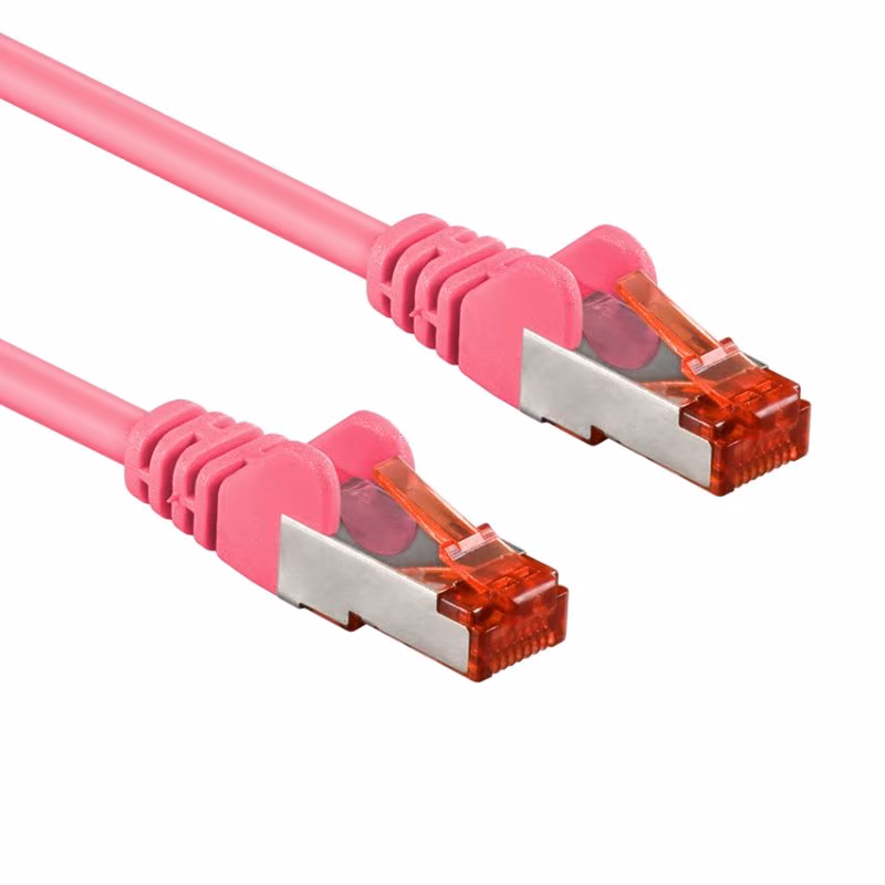 S/FTP CAT6 Gigabit Netwerkkabel - CU - 50 meter - Roze