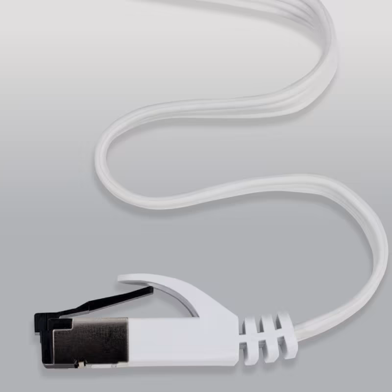 FTP CAT8.1 40 Gigabit Netwerkkabel - plat en extra flexibel - CU - LSZH - 3 meter - Wit - Afbeelding 4