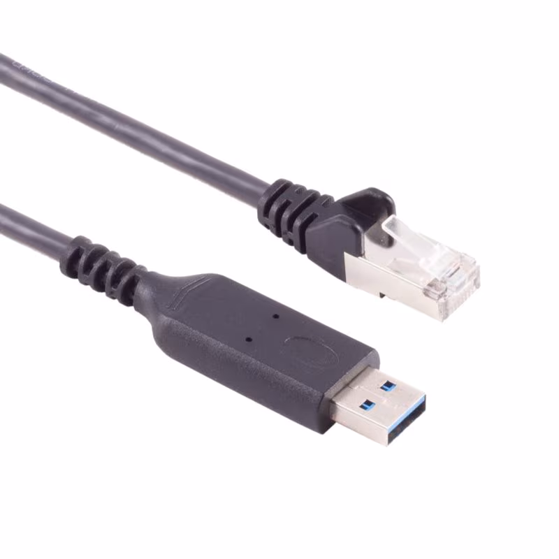 USB-A (m) naar RJ45 (m) Gigabit Ethernet Kabel - UTP - Basic - 10 meter - Zwart