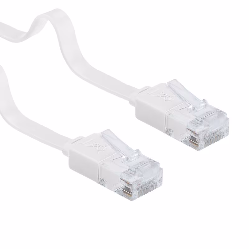 UTP CAT5e Gigabit Netwerkkabel - plat - CCA - 2 meter - Wit