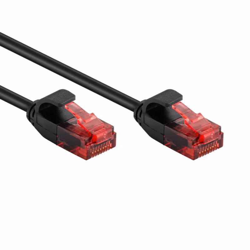 UTP CAT6 Slimline Gigabit Netwerkkabel - CU - 5 meter - Zwart