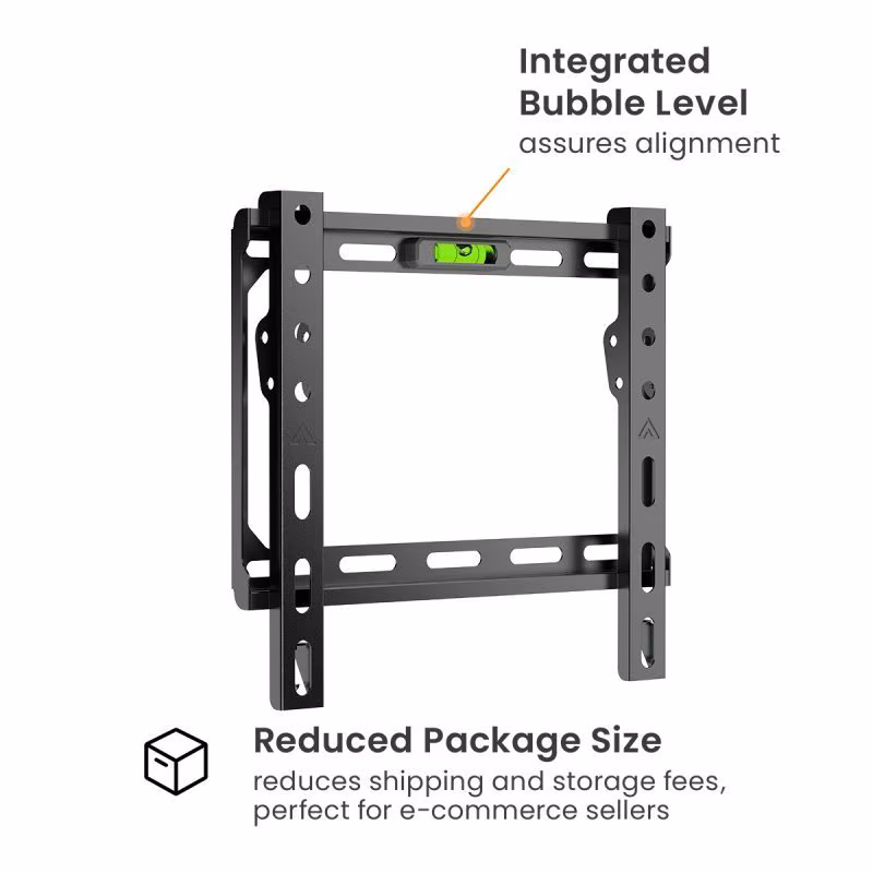 TV muurbeugel voor 13-43 inch scherm - Vast - 22mm wandafstand - Tot 45kg - Eco - Zwart - Afbeelding 5