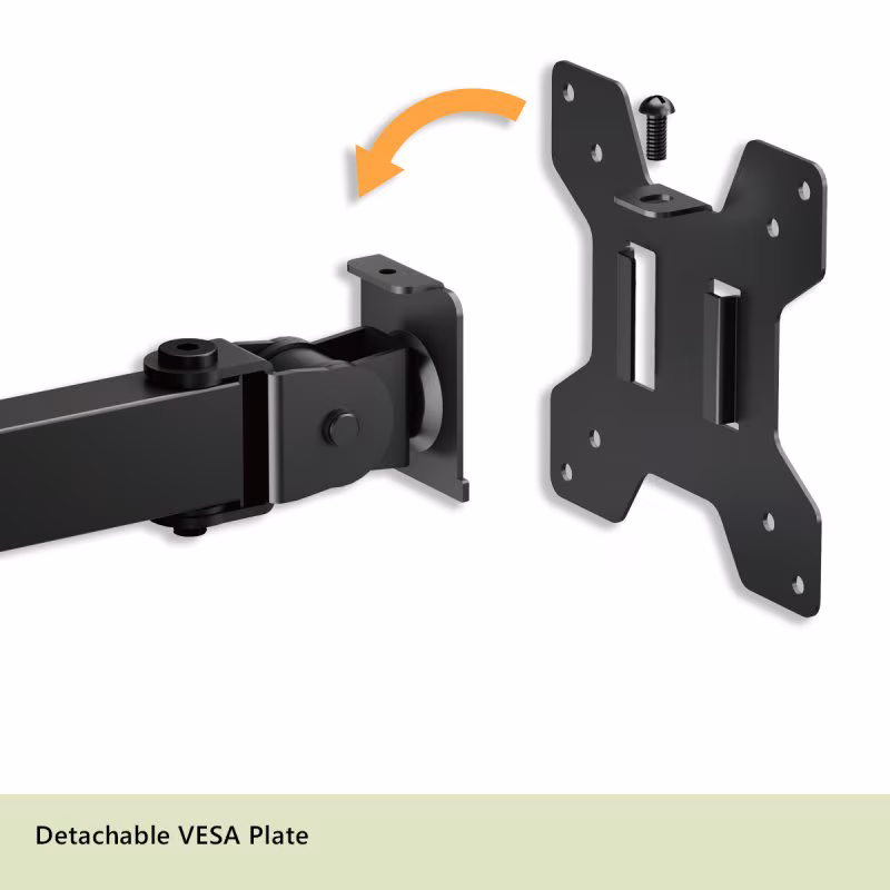 Bureaubeugel voor 17-32 inch scherm - Met laptophouder - Full motion - Tot 10kg - Zwart - Afbeelding 7
