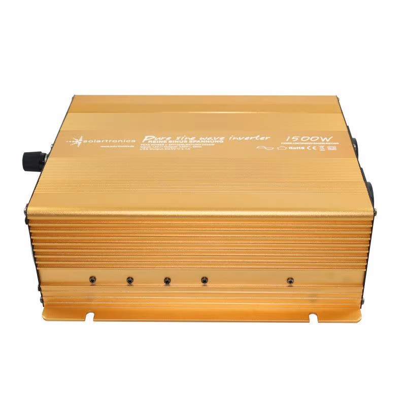 12V naar 230V Zuivere Sinus Spanningsomvormer - 1500W - Tweedekans - Goud