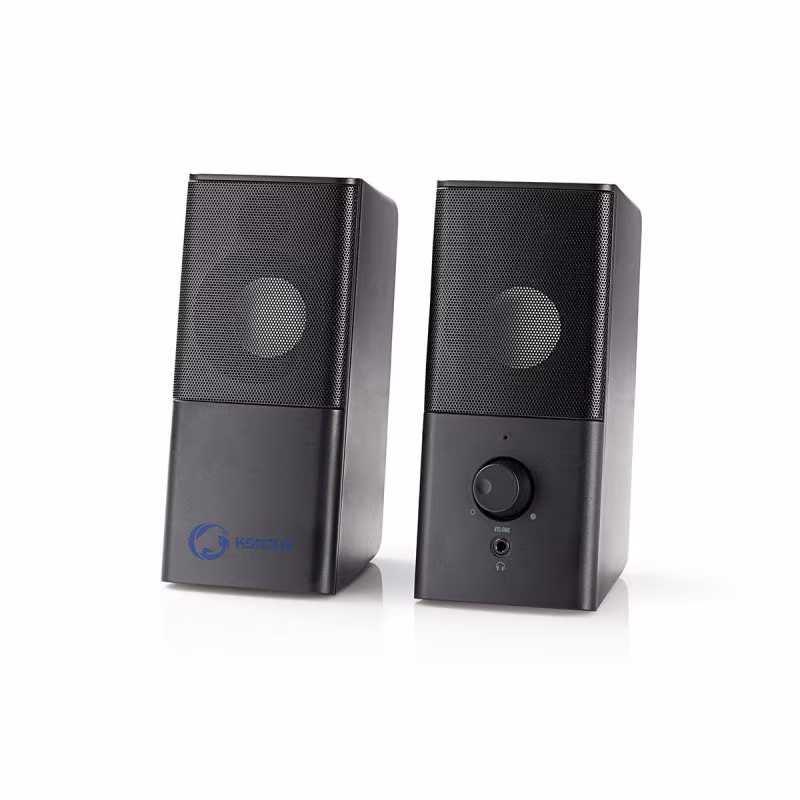 PC Gaming 2.0 Luidspreker Set - 12W - 3,5mm Stereo Jack - USB gevoed - Zwart/Blauw - Afbeelding 2