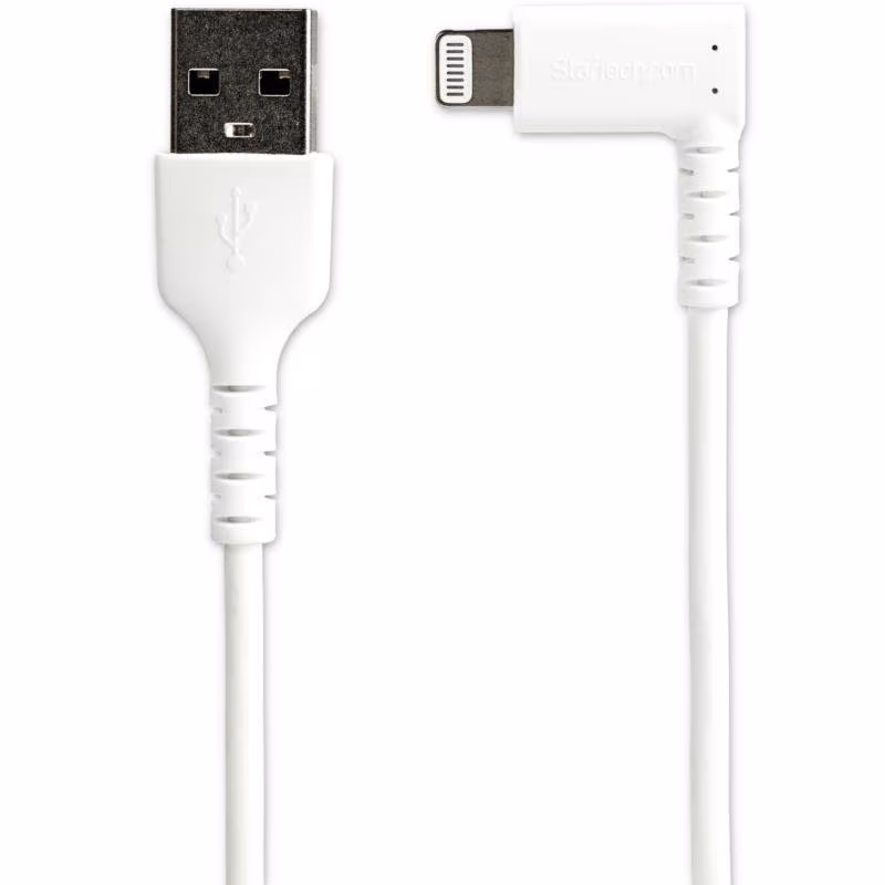 StarTech 2 meter Haakse USB naar Lightning Kabel - Wit - Afbeelding 2