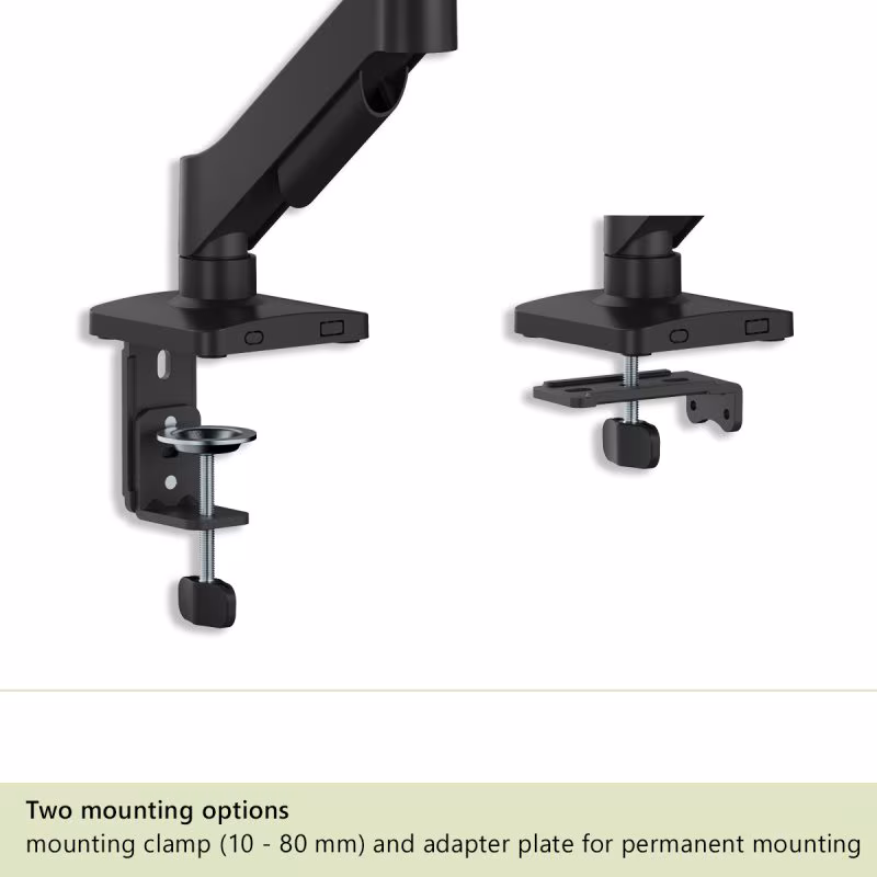 Bureaubeugel voor 17-27 inch scherm - 2 tot 9kg - met Veer - Eco - Zwart - Afbeelding 6