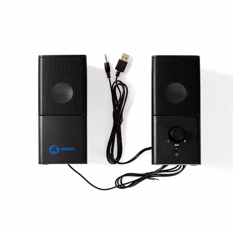 PC Gaming 2.0 Luidspreker Set - 12W - 3,5mm Stereo Jack - USB gevoed - Zwart/Blauw - Afbeelding 3