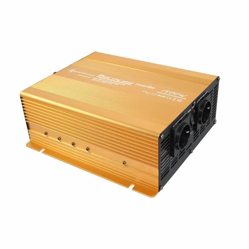 12V naar 230V Zuivere Sinus Spanningsomvormer - 1500W - Tweedekans - Goud - Afbeelding 3