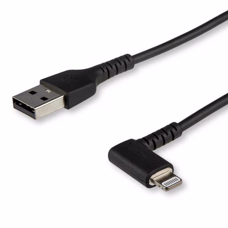 StarTech 2 meter Haakse USB naar Lightning Kabel - Zwart